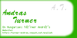 andras turmer business card